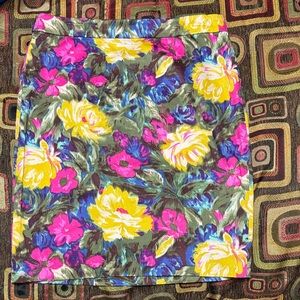 J. Crew Vibrant Floral Pencil Skirt